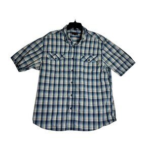 Wolverine Short Sleeve Plaid Button Down Shirt Mens Large